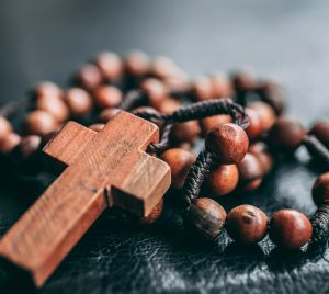 beaded brown rosary